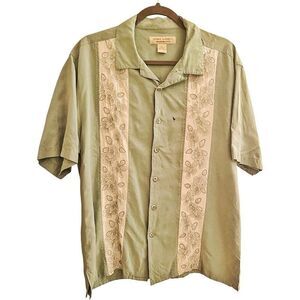 Men’s Tommy Bahama Hawaiian Style Short Sleeve Button Down Shirt Size Large